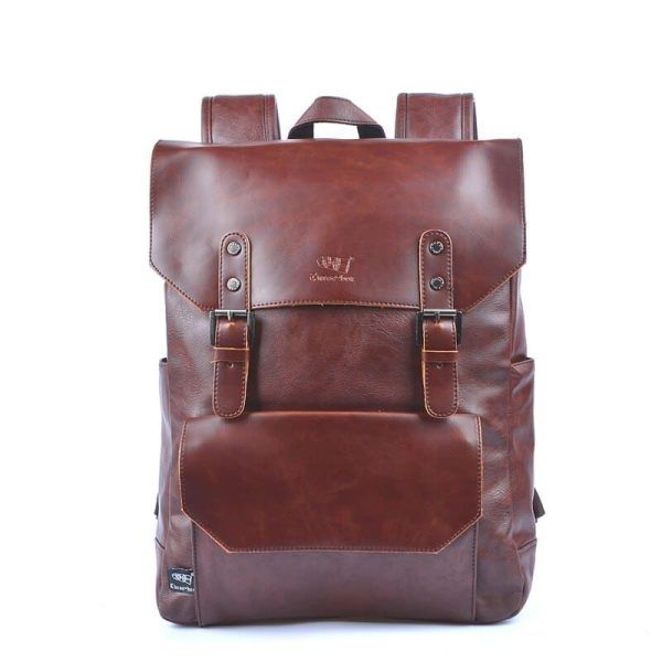 sac à dos en simili cuir rétro