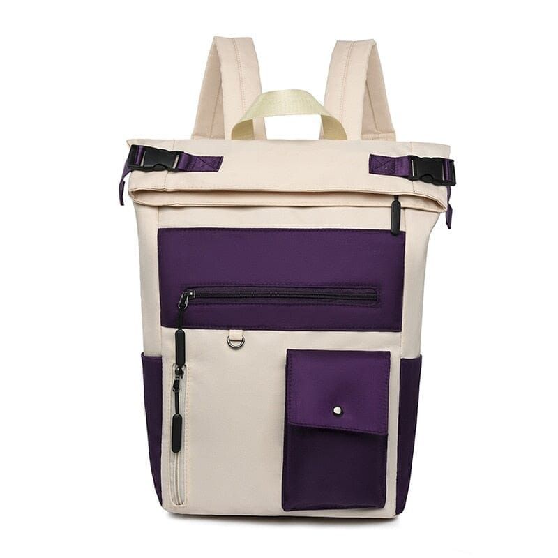 sac à dos féminin au design roll top