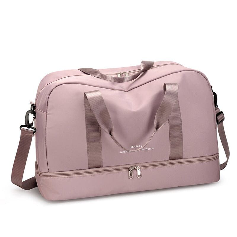 sac à dos féminin compartiment pour chaussures en rose