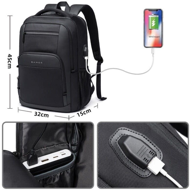 sac à dos homme moderne avec chargeur USB