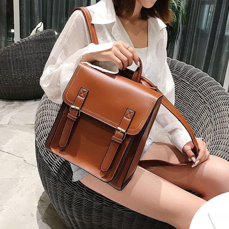 sac à main cartable en style rétro femme