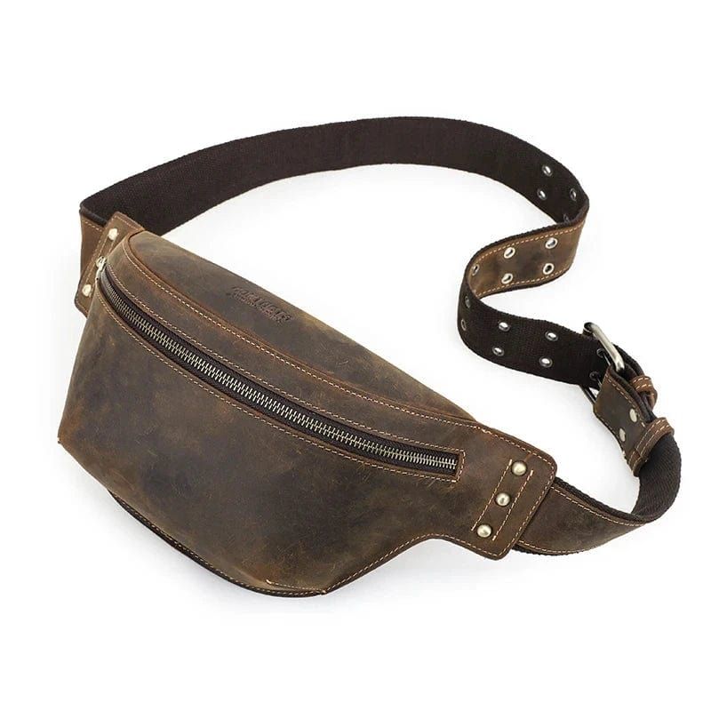 Sac Banane bandoulière Patiné Marron