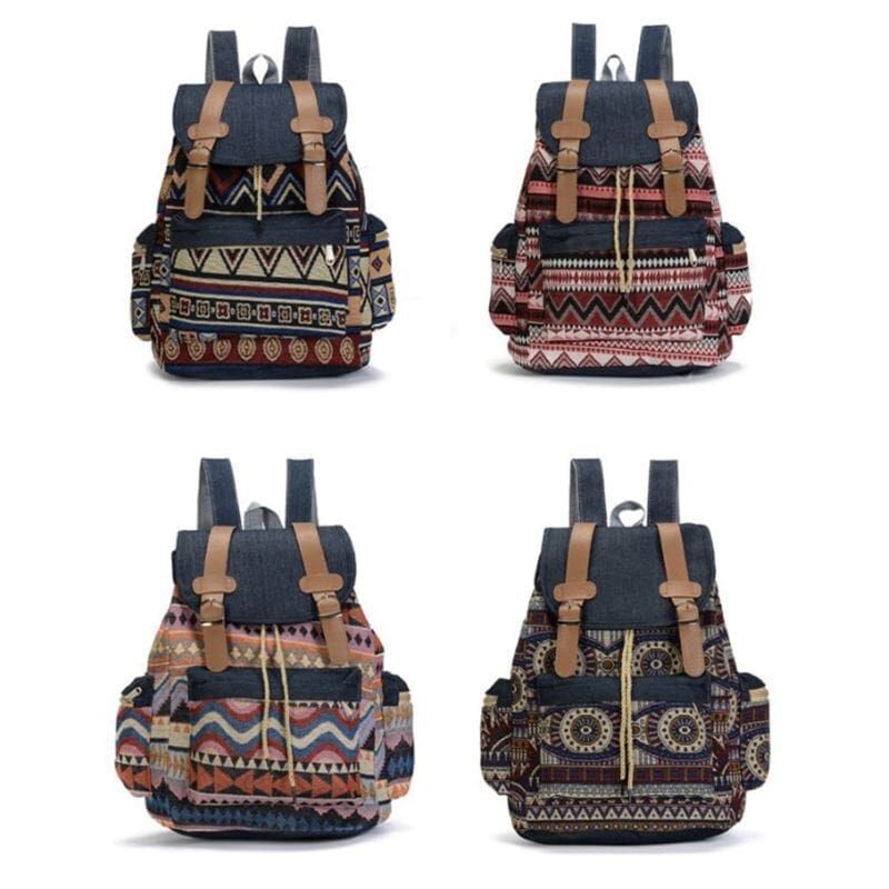 sac de randonnée motif aztèque