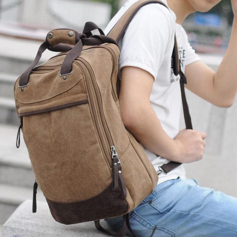 sac de randonnée vintage avec motifs classiques
