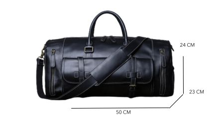 sac de sport noir avec rangements spacieux
