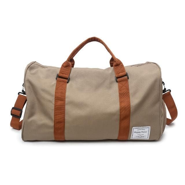 sac de voyage avec compartiment pour chaussures Happy Travel Camel