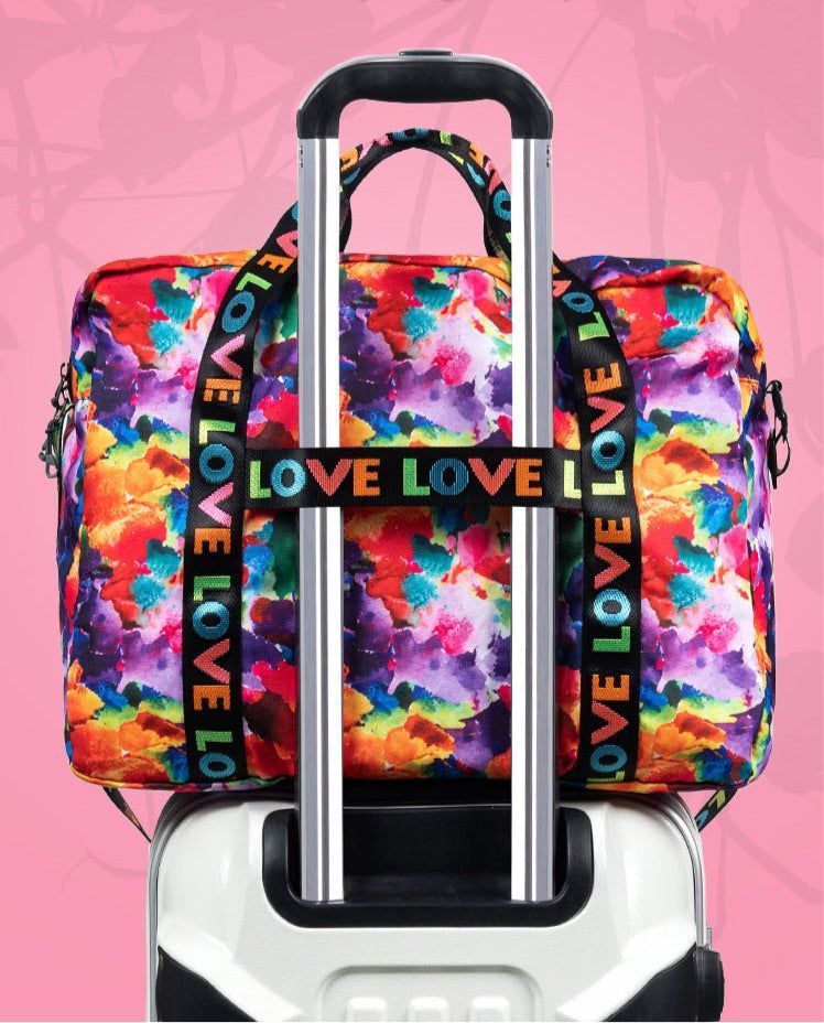 sac de voyage compact avec motif Love