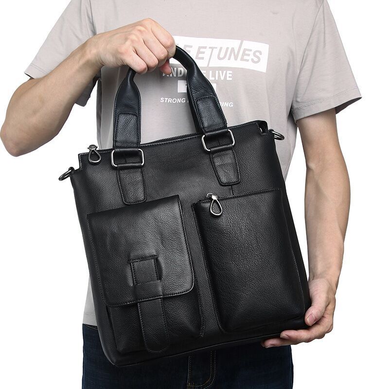 Sac de voyage cuir homme noir format sacoche