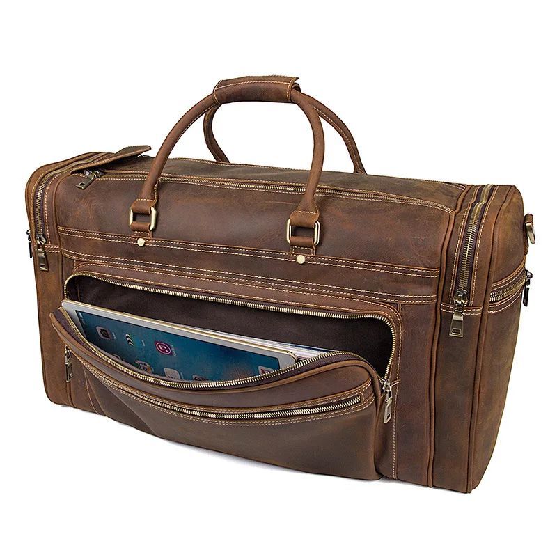 sac de voyage élégant en cuir