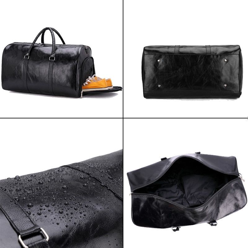 sac de voyage en cuir avec bandoulière