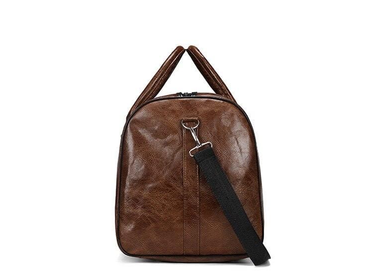 sac de voyage en cuir marron