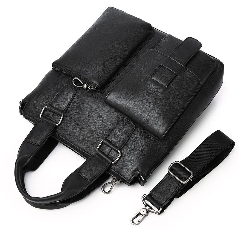 sac de voyage en cuir noir pour homme