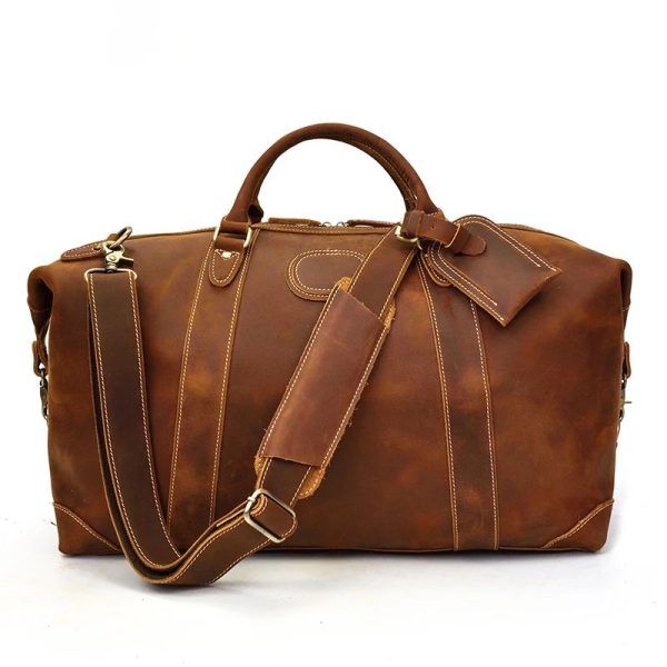 sac de voyage en cuir vintage pour homme