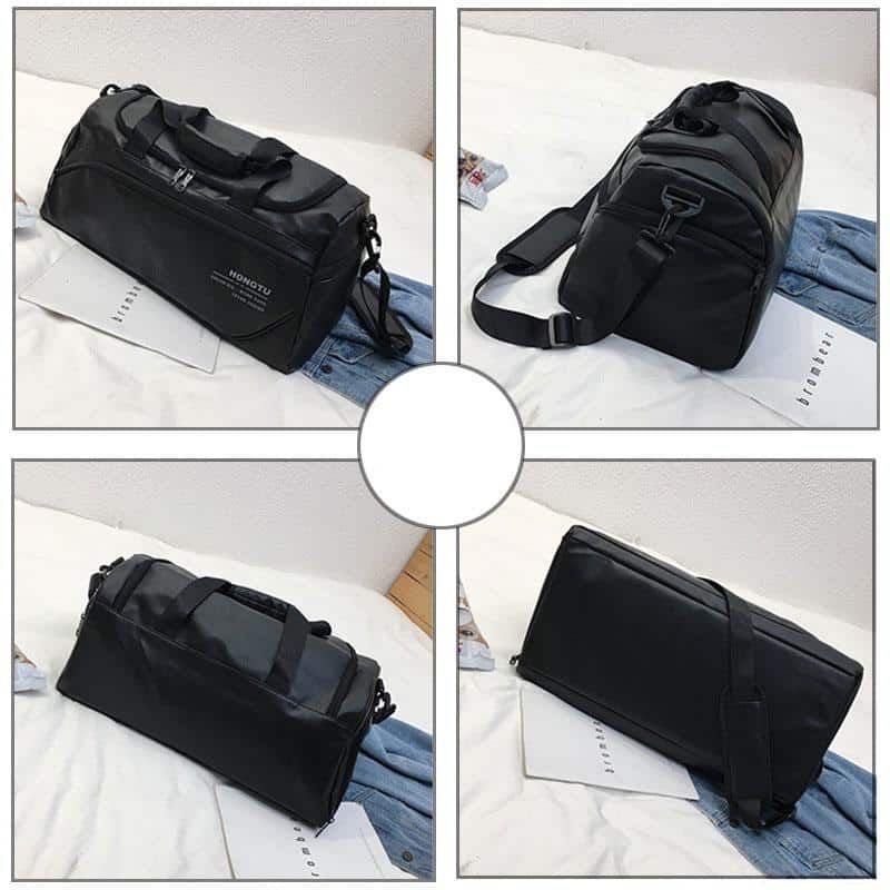 sac de voyage en simili cuir souple