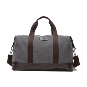 Sac de voyage homme similicuir toile
