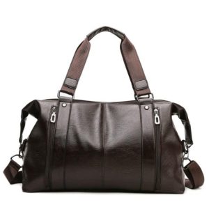 sac de voyage lisse marron