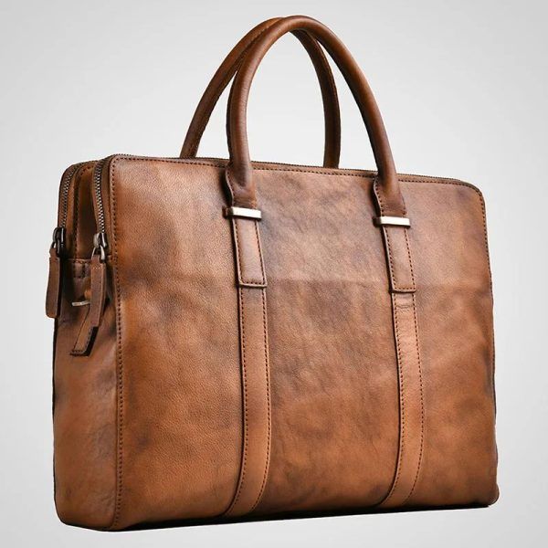 sac de voyage mallette en cuir vintage