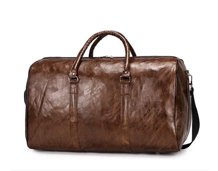 sac de voyage marron vintage