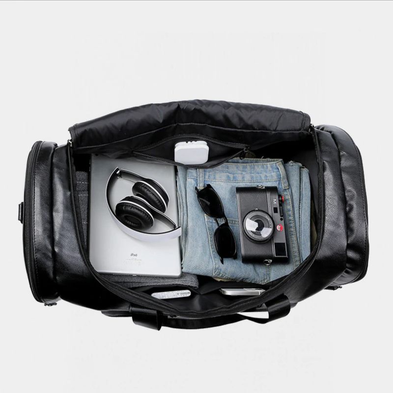 sac de voyage masculin effet cuir
