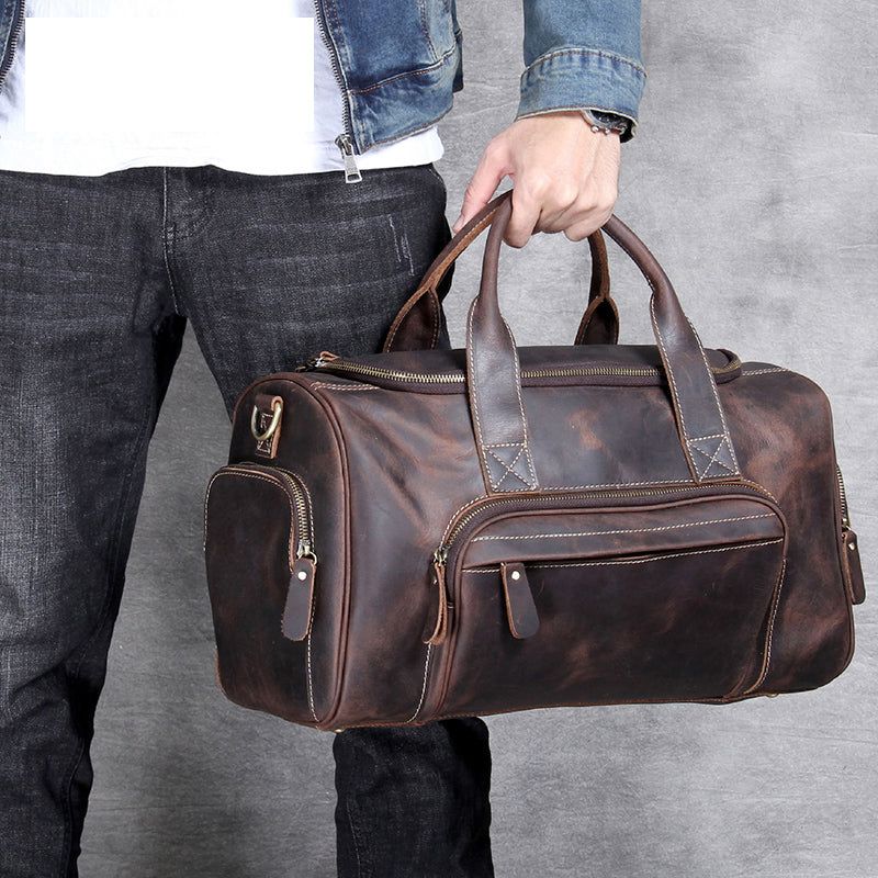 sac de voyage masculin en cuir