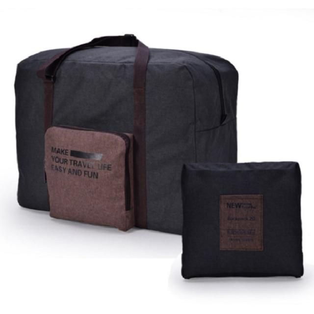 sac de voyage pliable noir - pratique et amusant pour vos voyages
