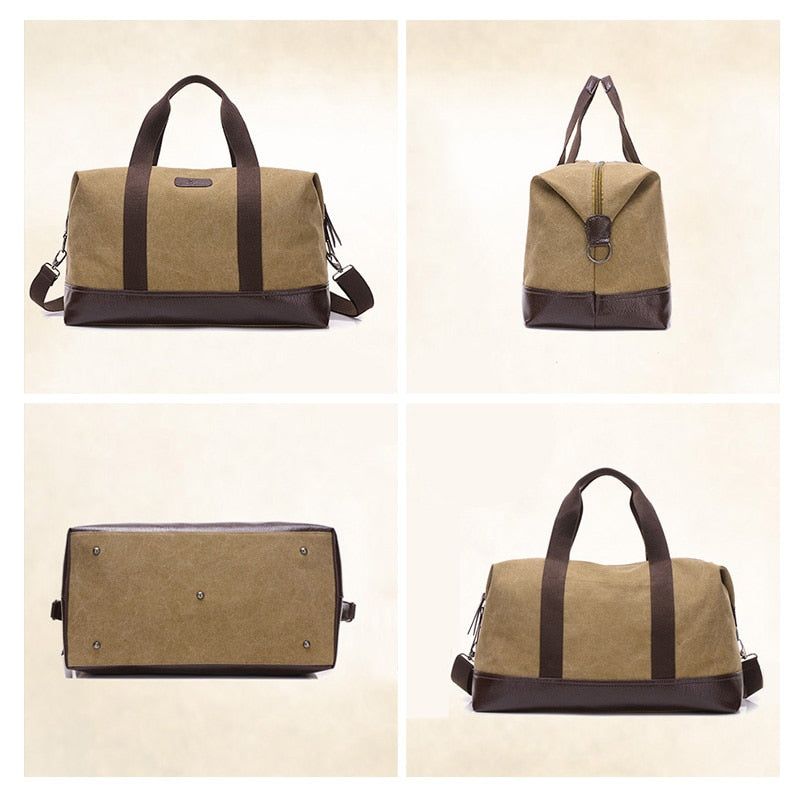 sac de voyage style vintage en toile