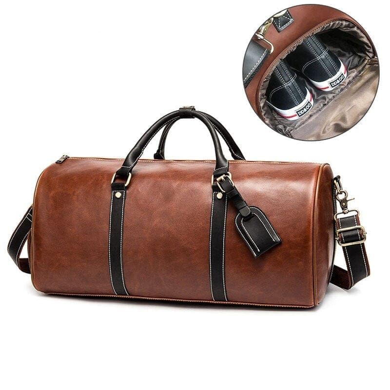 sac de voyage vintage avec range chaussures