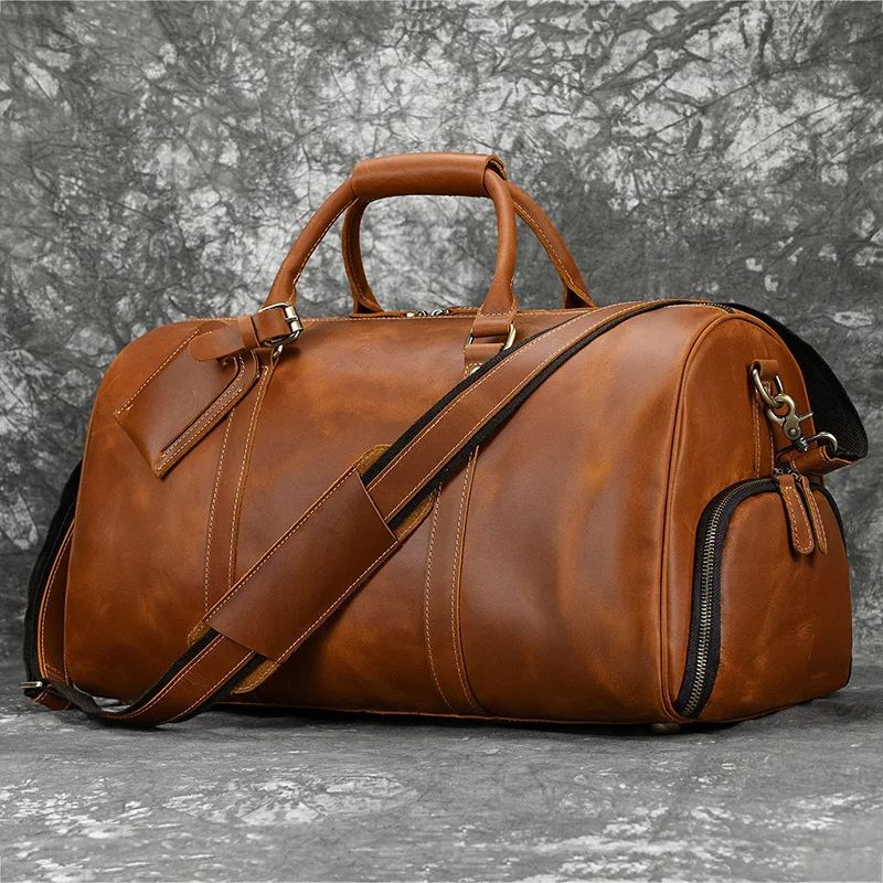 Sac de voyage weekender en cuir