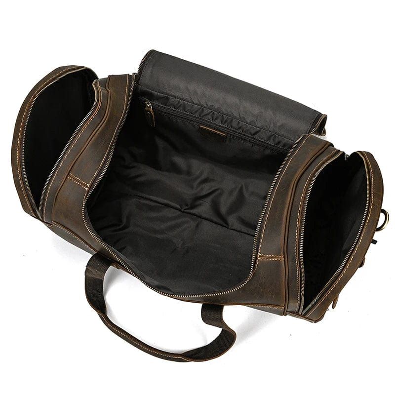 sac de week-end en cuir vintage