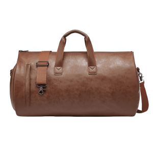 sac en cuir patiné avec sangle ajustable