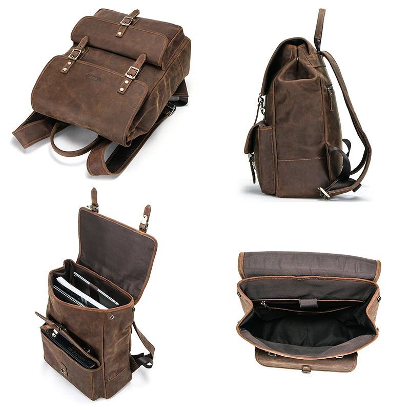sac en cuir style vintage