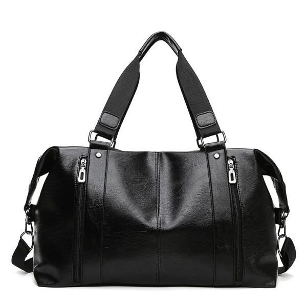 sac en simili cuir avec fermeture éclair