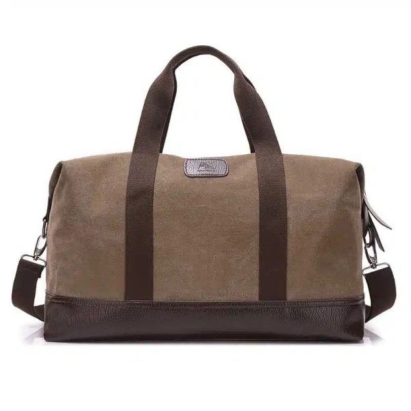 sac homme en toile et similicuir