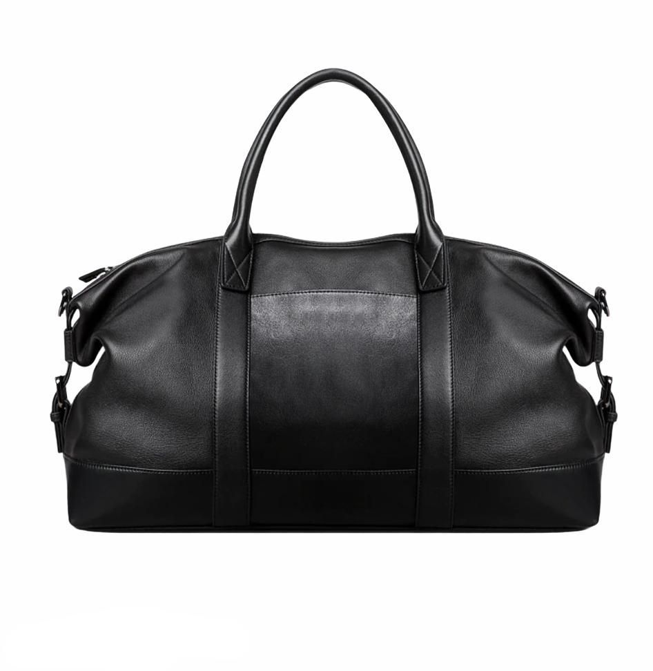 sac noir en cuir élégant avec bandoulière