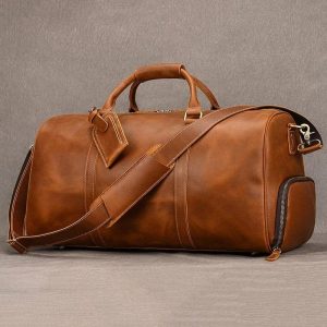 sac voyage cuir compartiment latéral