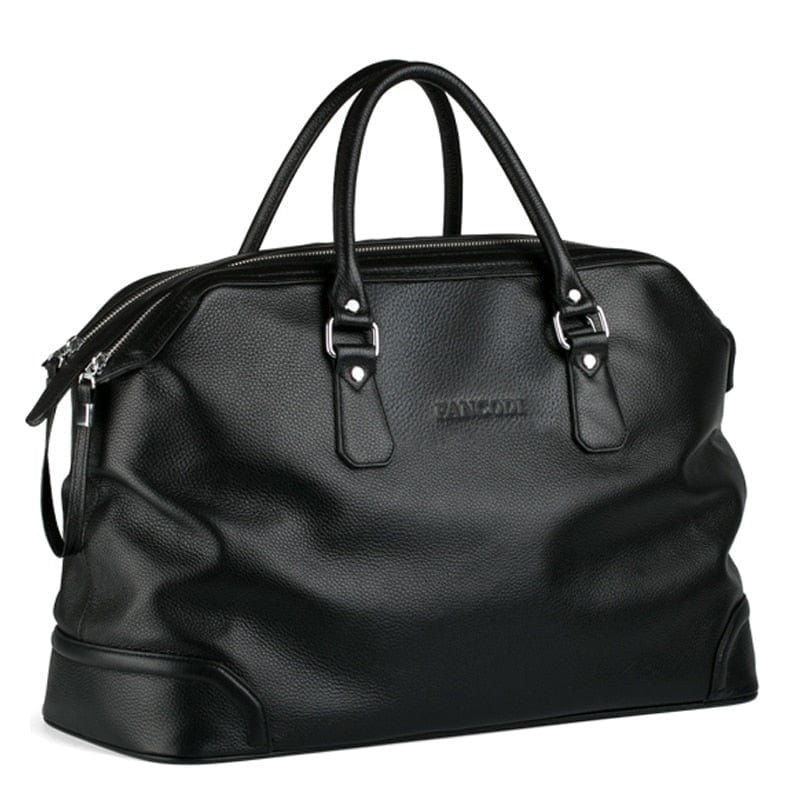Sac voyage cuir noir grainé