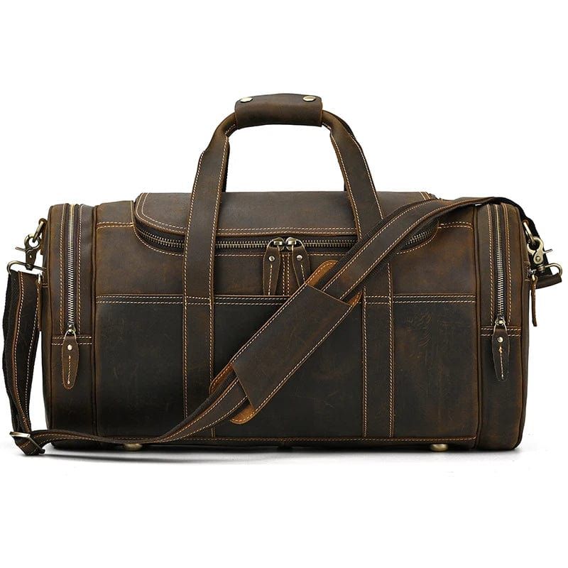 Sac Voyage Cuir Vintage Bandoulière Amovible