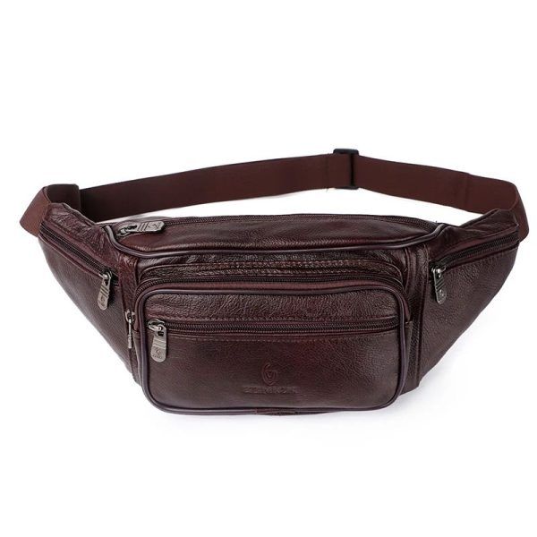 sacoche banane en cuir vintage pour homme