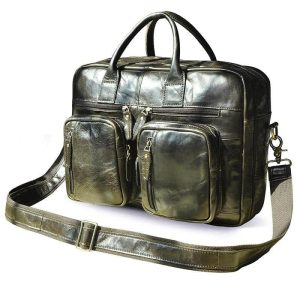 Sacoche de voyage à bandoulière vintage pour homme en cuir