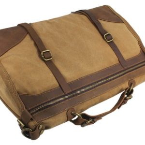 Sacs de voyage en toile et cuir pour hommes de style militaire rétro vintage