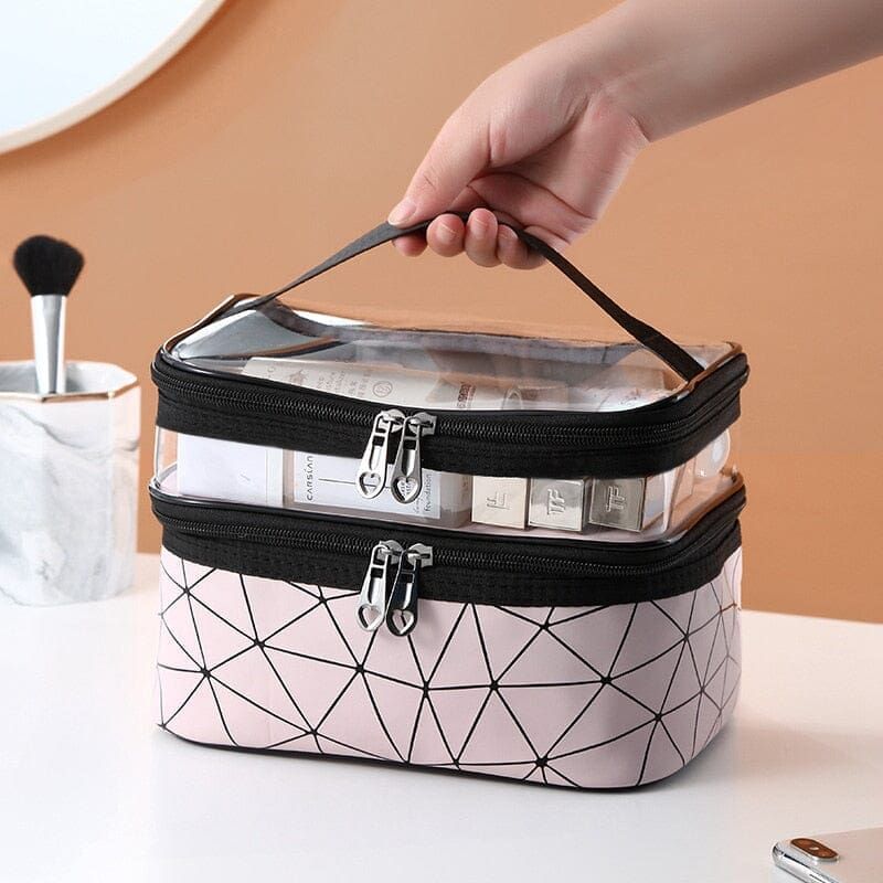 trousse à maquillage avec compartiments multiples