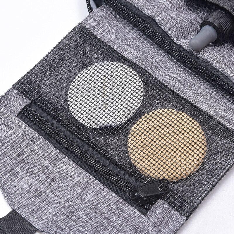 trousse de maquillage de voyage grise
