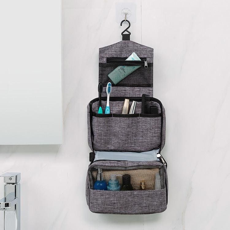 trousse de toilette compacte grise