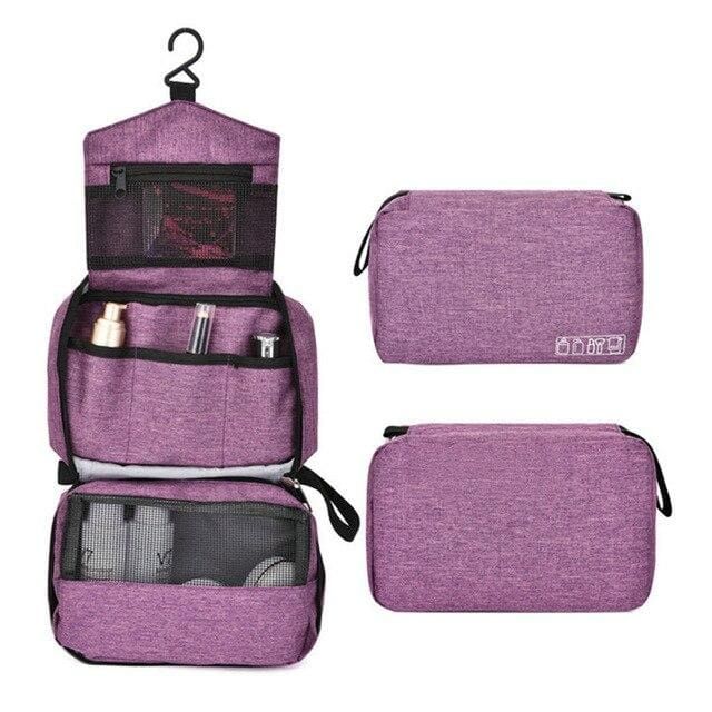 trousse de toilette de voyage travelbasics violette