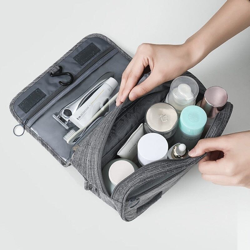 trousse de voyage pratique gris