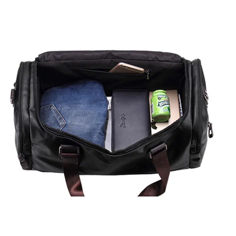valise de sport en simili cuir pour homme