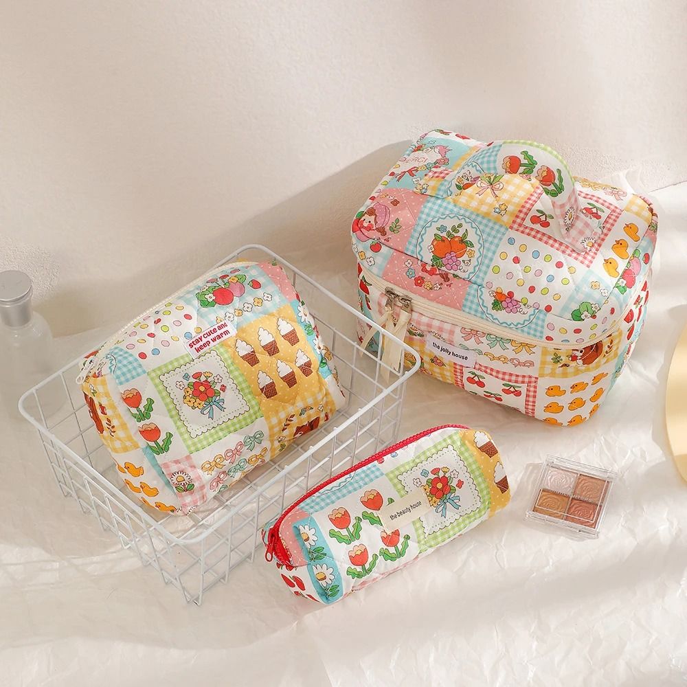 Grande Trousse de Toilette Femme Coton – Image 4